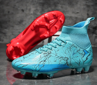 Chaussures de football en caoutchouc en gros pour hommes et enfants, crampons d'entraînement, chaussures de futsal pour gazon artificiel, couleurs d'équipe, printemps, été, automne