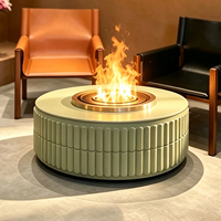 Table de feu extérieure autoportante en bois pour jardin et cour, foyer chauffant de style européen pour barbecue