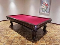 Table de billard de luxe en bois massif sculpté à la main, 7, 8 ou 9 pieds, avec plateau en ardoise, style rustique et antique, sur mesure pour la maison