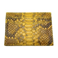 Portefeuille porte-cartes de crédit en cuir véritable de serpent exotique de luxe de qualité supérieure