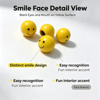 Nouveau Bestseller Accessoires Auto : Capuchon de Valve Personnalisé en Forme de Boule Smiley pour Pneu