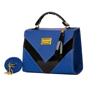 Bolso Bandolera Azul Rey para Mujer, Diseño Geométrico con Borlas, Estilo Ejecutivo, Marca Fana Preciosa Mariola - Product Image 3