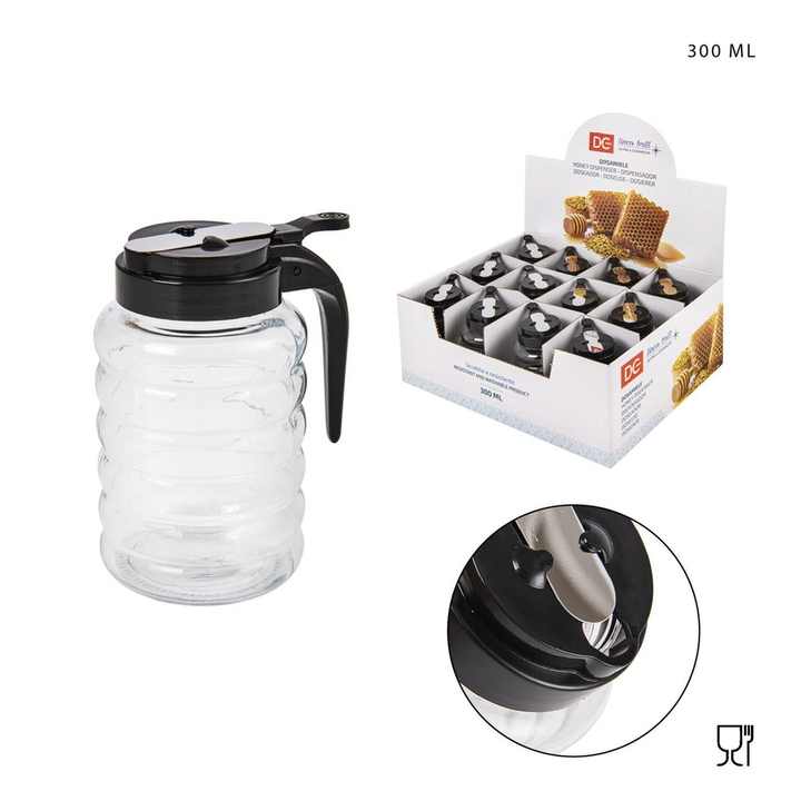 300ml Glass Honey Dispenser - Glass Containers