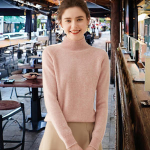 Suéter de Punto Personalizado LA <span class=keywords><strong>BULL</strong></span>, Suéter Casual de Cuello Redondo para Mujer - Product Image 3