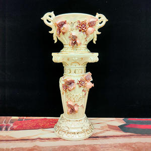 Colonne romaine haut de gamme sol Vase Simulation fleur costume décoration salon européen moderne hôtel décoration - Product Image 2