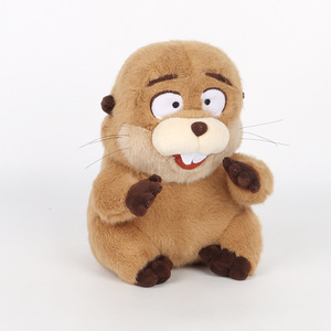 HOPPERS Peluche Castor, Marmotte et Marmot de dessin animé, Jouet en peluche amusant, doux et câlin, avec expression mignonne, Mascotte, Cadeau d'anniversaire - Product Image 2