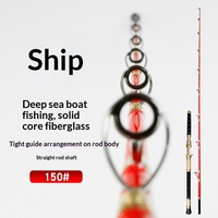 Joran Pancing Laut Dalam Super Keras Bahan Fiberglass 2-Piece Buatan Tangan untuk Ikan Bass/Snapper 1.65m-2.1m