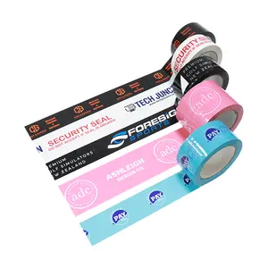 Custom Printed Branded Pink Brand Bopp Shipping Adhesive Packaging Tape With Logo