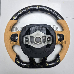 <b>Spot</b> New Products Forged Carbon Fiber Leather <b>LED</b> Paddle Grip Steering Wheel for Dodge Challenger SRT Car Steering Wheel - Product Image 2