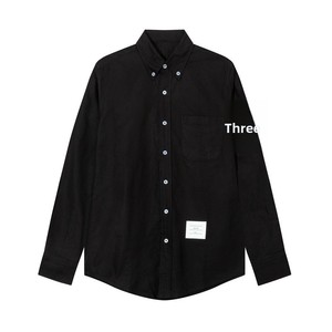 <span class=keywords><strong>Camicia</strong></span> Oxford <span class=keywords><strong>Nera</strong></span> a Quattro Righe, Trendy, Autunnale, Bianca, <span class=keywords><strong>Slim</strong></span>-<span class=keywords><strong>fit</strong></span>, Casual, da Uomo, Lavabile in Lavatrice - Product Image 3
