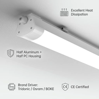 Lumière LED étanche Tri-Proof 150 cm 5 pieds 60 W IP67 IK10 Haute luminosité 50000H Étanche à la poussière Montage en surface Éclairage commercial pour garage
