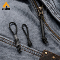 Nylon Plastic Rope Zipper Puller Injection Molded and Woven Auto Lock or Non Lock Slider Custom Logo