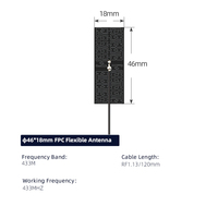 Antenne flexible FPC 433 MHz, antenne PCB souple interne 3 dBi pour capteur IoT / télécommande de maison intelligente / compteur sans fil