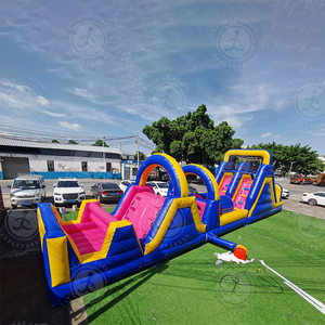 Trẻ em thương mại Bouncer khóa học trở ngại trò chơi bơm hơi Trung Quốc/Inflatable chạy trở ngại thách thức - Product Image 4