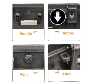 Caja de Herramientas de Plástico Resistente al Agua, Caja de Herramientas de Plástico Rígida Portátil Resistente al Agua - Product Image 6