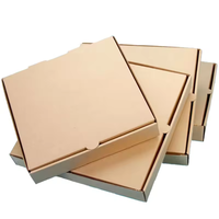 Vente en gros de boîte d'emballage pour pizza en carton ondulé blanc avec impression de logo personnalisé boîte à pizza en carton kraft brun de différentes tailles