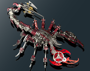 Juguete Mecánico de Precisión de Escorpión Realista Móvil Hecho a Mano, Modelo de Ensamblaje de Metal en 3D, Rompecabezas Tridimensional - Product Image 1