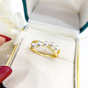 Anillo de Plata S925, Joyería Moderna para DIY con Incrustaciones para Cuentas de 3-6 mm y Soporte Vacío 10275, Accesorio - Product Image 2