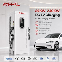 AMPPAL 60kW-240kW – Nouvelle station de recharge commerciale haute performance à deux pistolets, écoénergétique, pour voitures électriques (usage domestique et commercial)