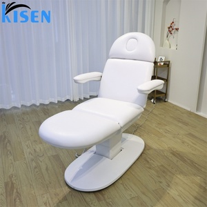 Kisen White Black Brown Beige Beauty <b>Bed</b> Facial Treatment Lash Chair Tattoo <b>Table</b> Electric Adjustable <b>Tray</b> on Sale - Product Image 5