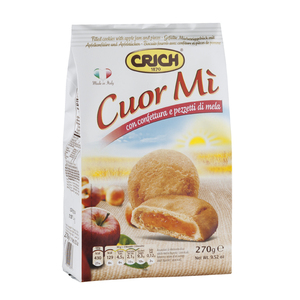 Galletas Redondas Semiblandas Fermentadas Apple Crich G.270X12pz con Mermelada de Manzana y Trozos de Fruta en Bolsa - Product Image 1