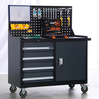 Armoire de rangement d'outils en fer robuste personnalisable, 1 tiroir, roulettes en polyuréthane de 4 pouces, mobile, pour atelier, garage