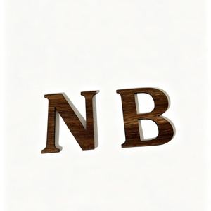 Wooden English <b>Letter</b> Ornaments 26 <b>Letters</b> Set Home <b>Wall</b> Decoration Rustic Style Natural Wood Color - Product Image 2