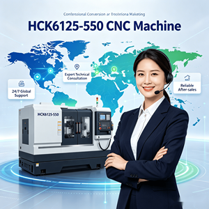 Torno CNC Horizontal de Bancada Inclinada HCK6125-550, Máquina de Torneado <span class=keywords><strong>y</strong></span> Fresado CNC para el Procesamiento de Piezas Metálicas de Precisión - Product Image 6
