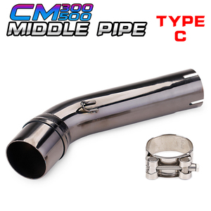 Pot d'échappement de moto avec tube intermédiaire Slip-on pour <span class=keywords><strong>Honda</strong></span> <span class=keywords><strong>Rebel</strong></span> <span class=keywords><strong>500</strong></span> 300 CM300 CMX500 Années 2017 2018 2019 <span class=keywords><strong>2020</strong></span> 2021 - Product Image 5