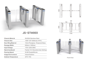 Stainless Steel Speed Gate Turnstile Automatic Swing Barrier System Face Recognition QR Code for High Security Entrance - Product Image 6