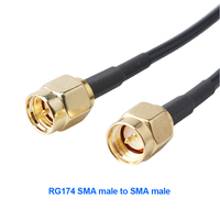 Cable Coaxial SMA macho a SMA hembra RG174 Antena de extensión de montaje en mamparo 1M con Cable coaxial RF para equipo SDR
