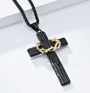 Collana croce personalizzata <span class=keywords><strong>per</strong></span> donne ragazzi ragazze cattoliche battesimo cristiana catene di moda collane - Product Image 3