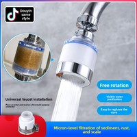 Wasserhahn-Spritzschutz mit Druckerhöhung, 360° drehbarer Filter, universeller Küchenbelüfter, erweiterter wassersparender Aufsatz, modern