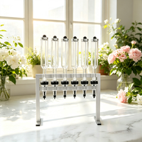 Support de Présentation de Parfums de Table de Luxe en Argent 375ml, 6 Bouteilles, Distributeur de Parfums pour Mariage