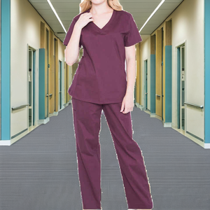 Unisex Matte Medical Uniform Premium Woven Jersey <b>Scrub</b> <b>Sets</b> for Nurses and Muslim Hospitals Runners - Product Image 2