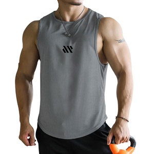 Débardeur de sport pour homme, broderie 3D personnalisée, séchage rapide, pour la musculation, le fitness et la musculation, sans manches - Product Image 3