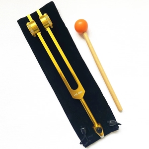 Diapason lesté simple en gros 111 Hz / 112,45 Hz, couleur or et argent au choix, instrument de thérapie par vibration - Product Image 2