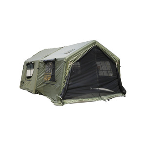 Grande tente de camping gonflable avec colonnes d'air, tente de glamping imperméable avec cheminée et ouverture pour climatiseur pour les familles en plein air - Product Image 1