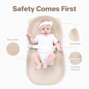 Tapis à <span class=keywords><strong>langer</strong></span> pour bébé en mousse EVA, imperméable, antidérapant, avec sangle de sécurité réglable |   Convient aux tables, commodes et lits - Product Image 2