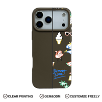Coque de téléphone personnalisée de 2,0 mm d'épaisseur, douce, respectueuse de la peau, impression UV, gravure laser, logo personnalisé, petite série pour iPhone 17 16 15