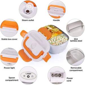 Boîte à lunch électrique portable 110v/220v pour réchauffer les aliments, conteneur en plastique pour la maison - Product Image 5