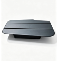 Table basse moderne avec plateau noir mat en panneau écologique de qualité E1 pour hôtel, villa, table centrale sur mesure