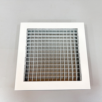 Grille de ventilation carrée moderne en aluminium pour plafond, diffuseur d'air durable pour systèmes CVC