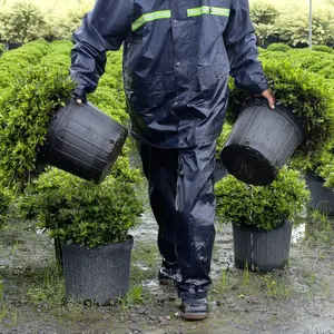 Vaso de plástico engrossado para plantas, pote de plástico preto quadrado para plantar flores