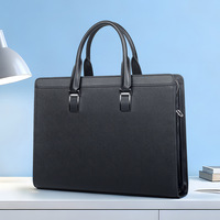 Nouveauté Sac à main pour homme en cuir véritable grande capacité, élégant porte-documents en cuir de vachette, minimaliste, pour ordinateur portable et documents professionnels