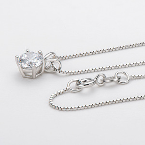 Collar con colgante de moissanita de 1 quilate, colgante de plata 925, oro amarillo de 18K, Diamante brillante de prueba, Color brillante D, regalo - Product Image 4