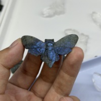 Colgantes de Piedra Natural de Cristal de Mariposa de la Muerte al por Mayor, Abalorios de Gemas para Fabricación de Joyas, Decoración, Feng Shui, Regalo de Sanación