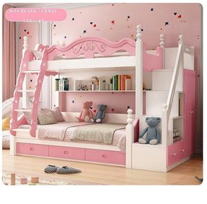 <strong>Hello</strong> <strong>Kitty</strong> Princess Bunk <strong>Bed</strong> Small Apartment Solid Wood Foot Slide Children <strong>Bed</strong> - Product Image 2