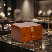 Boîte à bijoux en bois personnalisée avec tiroir organisateur de luxe, boîte à bijoux en velours et bois, boîte de rangement multi-compartiments pour bijoux, montres et bagues