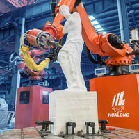 Máquina Robótica CNC de 7 Ejes HUALONG, Robot KUKA para Escultura 3D en Mármol, Máquina de Grabado en Piedra de Granito en Venta